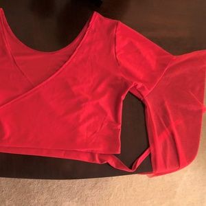 Hot Pink wrap crop top